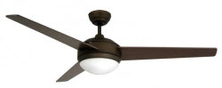 Vam Ventilatore da soffitto bronzo 132 cm luce 2xE27 & Telecomando con Sensore Temperatura