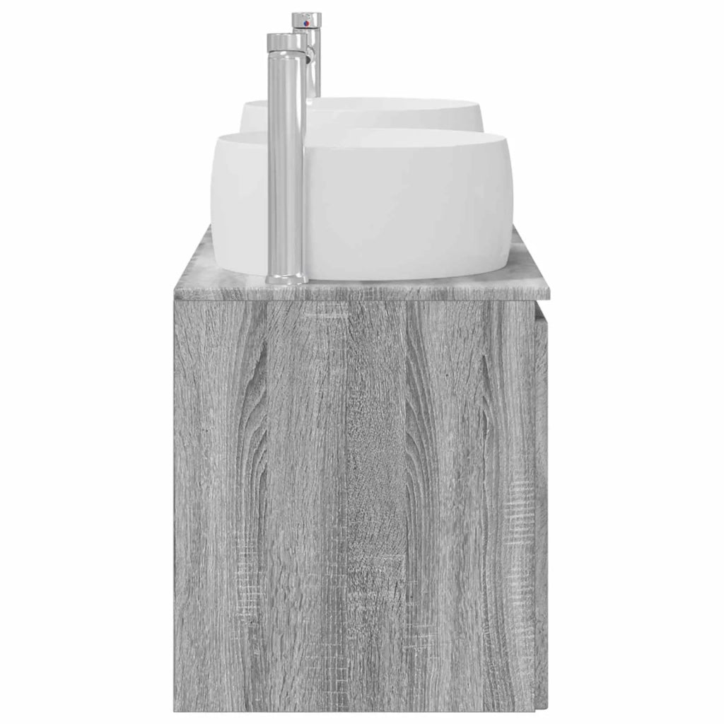 Set di Armadi da Bagno 3 pz Sonoma grigio 49,5 x 44,5 x 66 cm 3405723