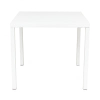 Tavolo Manchester Impilabile 80x80x73h cm in Acciaio Bianco