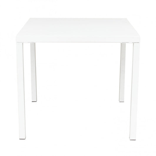 Tavolo Manchester Impilabile 80x80x73h cm in Acciaio Bianco
