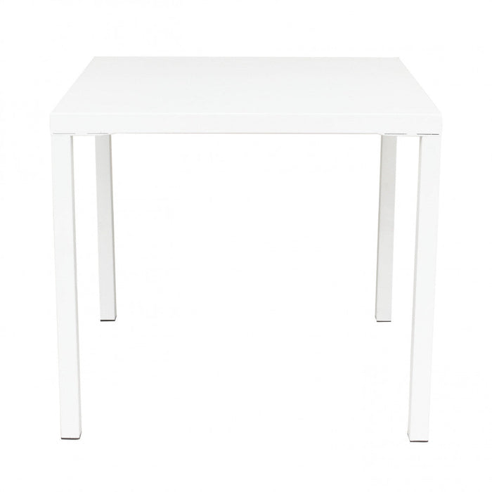 Tavolo Manchester Impilabile 80x80x73h cm in Acciaio Bianco