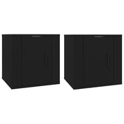 Mobile TV multimediale da parete mensola TV supporto TV sala da pranzo soggiorno camera da letto 2 pezzi 40 x 34,5 x 40 cm nero 02_0028911