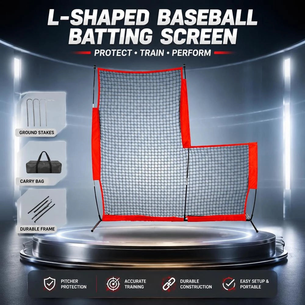 Rete da Baseball per Gabbia da Battitura; Rete per Battute di Sicurezza da Baseball e Softball da 7x7 Piedi; Schermo da Battente Portatile con Borsa