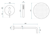 Set Doccia Da Incasso Rea Lungo Black + Box