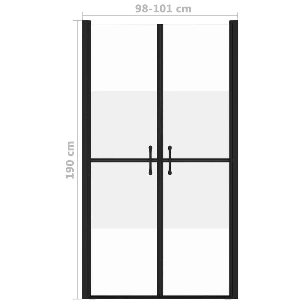 Porta doccia per bagno WC o cabina doccia interna larghezza regolabile ESG (98-101)x190 cm semi-satinata 02_0002061