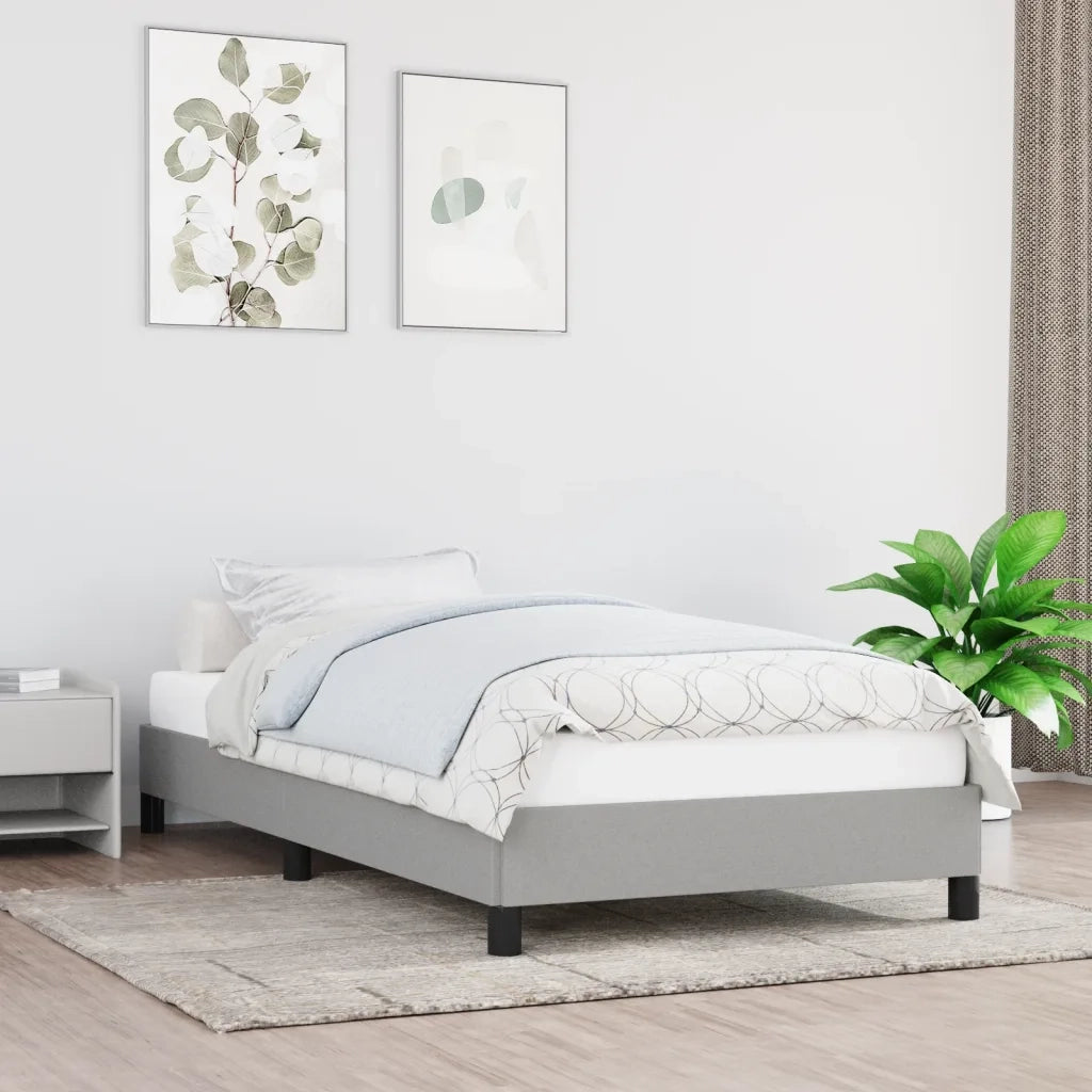 Giroletto senza Materasso-Struttura Letto Grigio Chiaro 80x200 cm Tessuto 433200