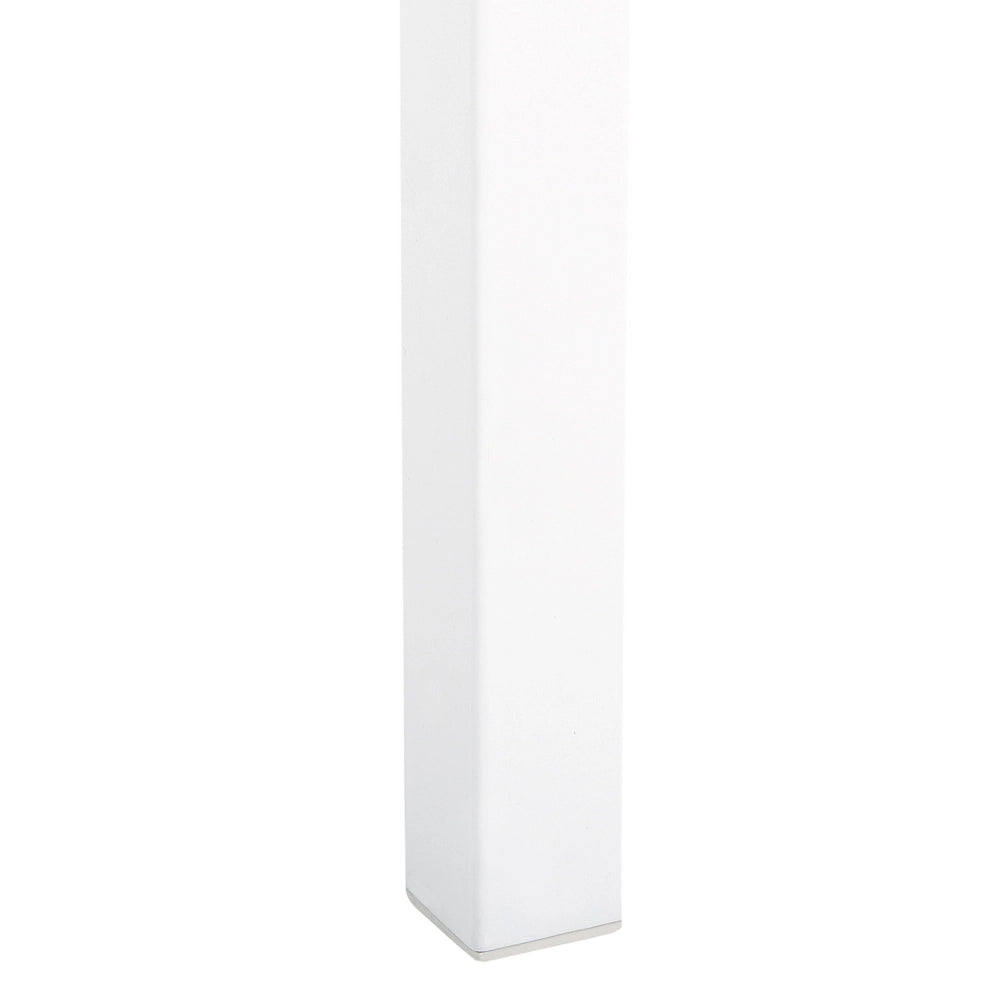 Letto in metallo bianco 160 x 200 cm doghe in legno massello industriale minimalista