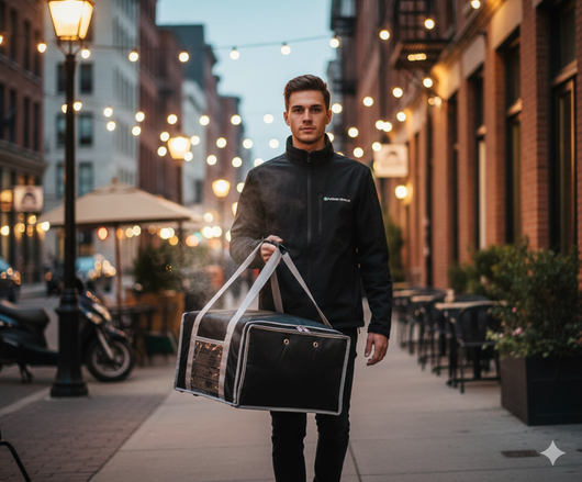 Borsa Termica Porta Pizze da Asporto 6 Cartoni Safemi Express 6 Nera