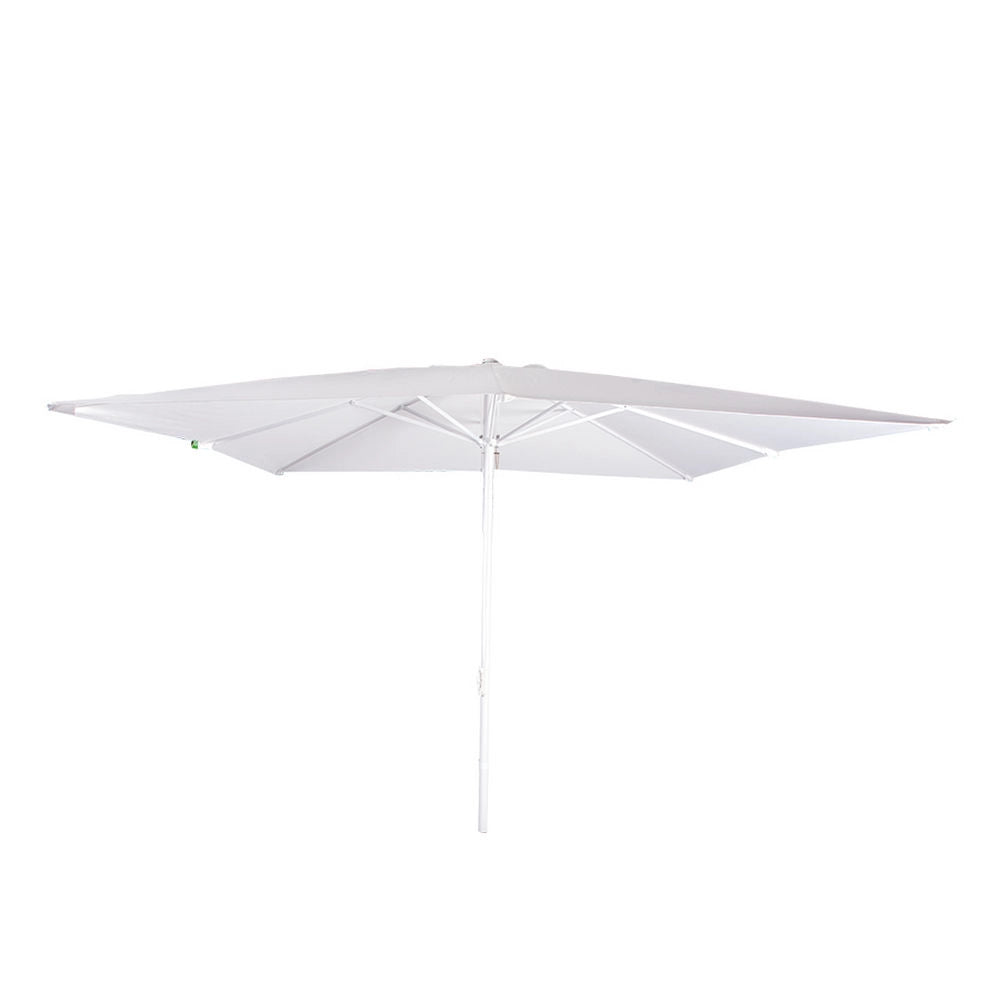 Ombrellone da Giardino con Palo Centrale in Alluminio Antivento Colore: Bianco, Formato: 3 x 3 m