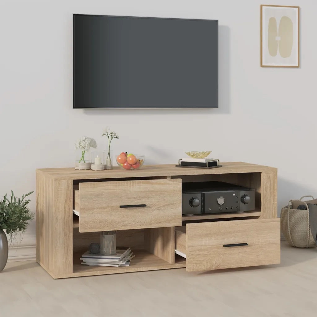 Mobile per TV Rovere Sonoma 100x35x40 cm Legno Multistrato 823102