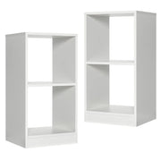 Set di 2 ripiani per libreria 38 x 33 x 72,5 cm stabilità rinforzata design moderno legno bianco 20_0011839