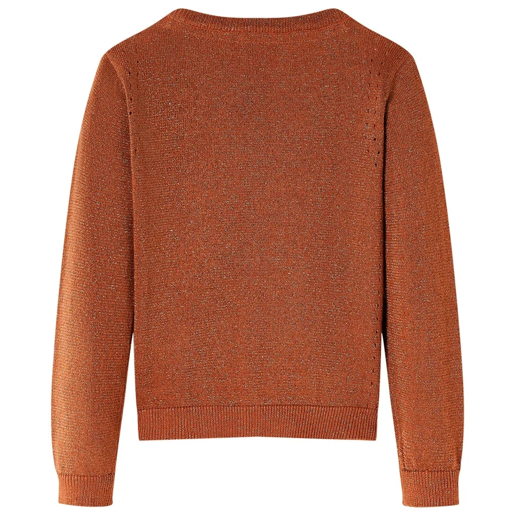 Cardigan da Bambina Lavorato a Mano Cognac 140cod mxl 108417