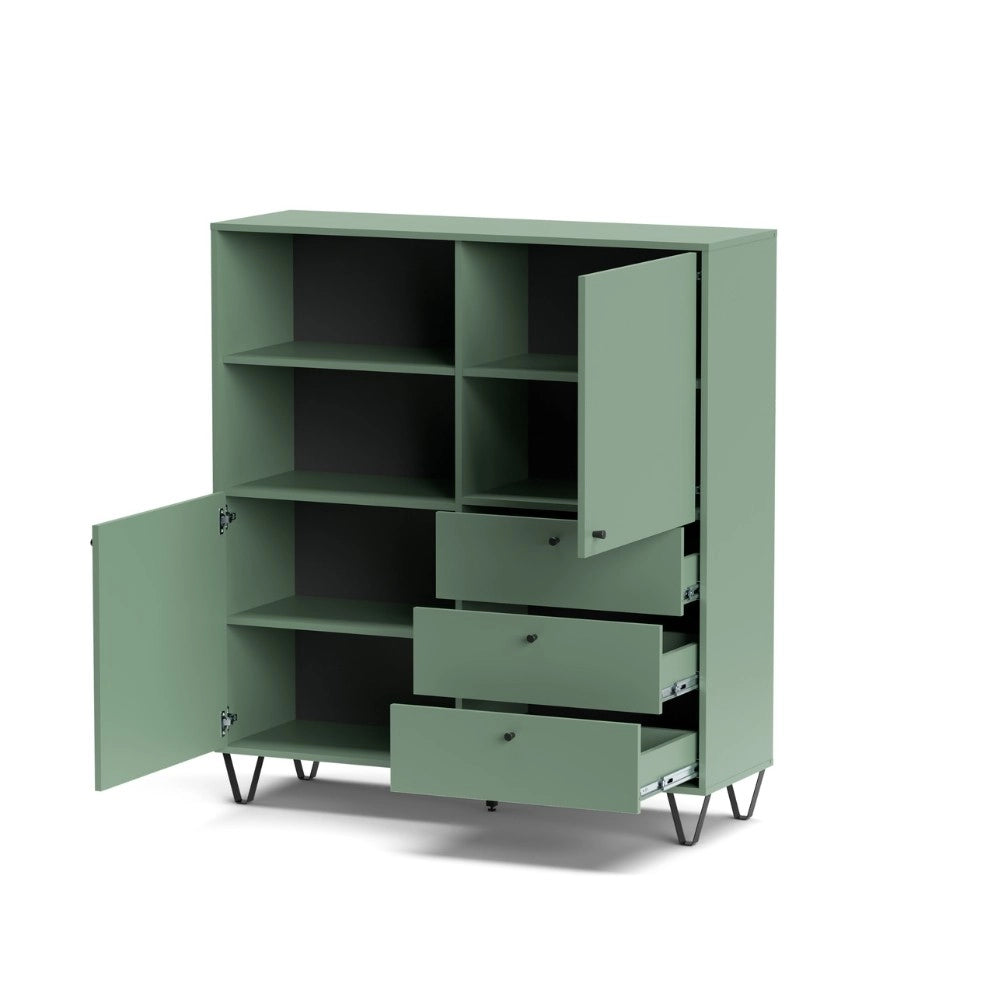 Credenza verde 123.6x40x135.2 cm