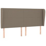 Testiera | Testata ad Orecchio Tortora 183x23x118/128 cm in Tessuto