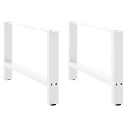 Gambe per Tavolino da CaffÃ¨ Bianche 2 pz 70x(42-43) cm Acciaio