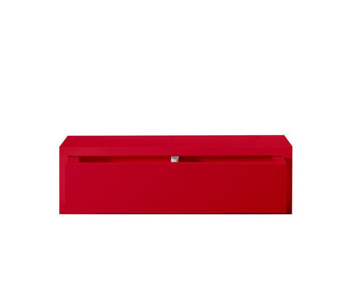 Mensola da Parete 1 Cassetto 45x13,4x20 cm in Fibra di Legno Lego Rosso
