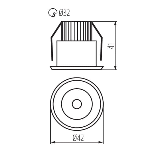 Faretto da soffitto Kanlux HAXA 8103 LED 1,2W 3000K