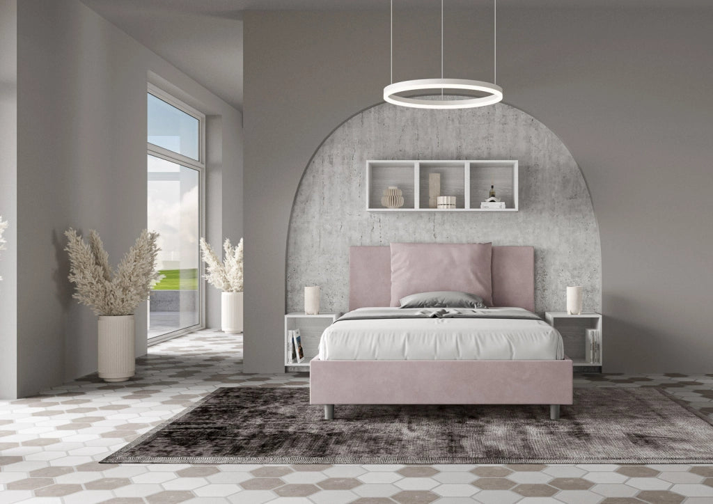 Letto Matrimoniale Large 180x190 cm con Rete Antea Glicine