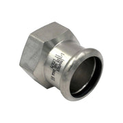 RACCORDO DRITTO A PRESSARE FEMMINA FEMMINA IN ACCIAIO INOX SERIE INOXPRES UNIKO - 1Xø35  - RMR