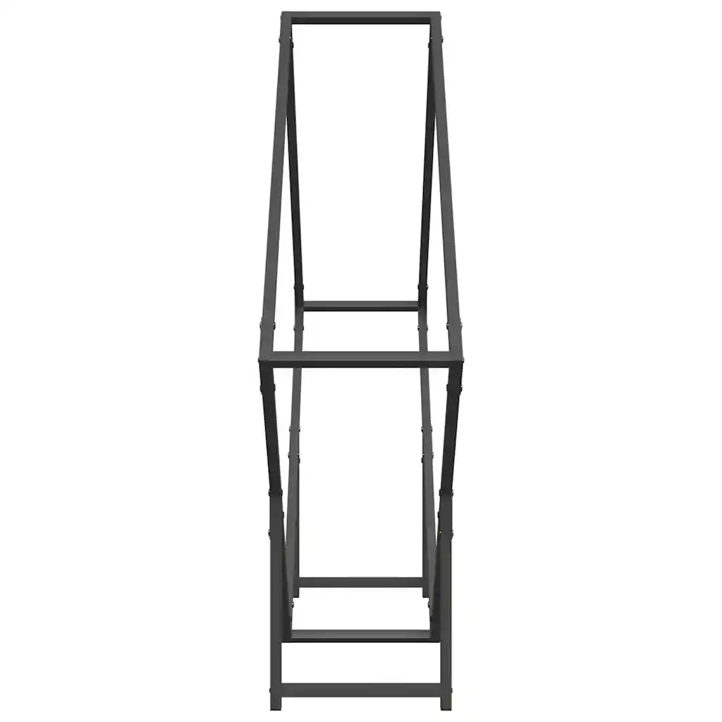 Rastrelliera per Legna da Ardere Nera 100x25x100 cm CFW5246959