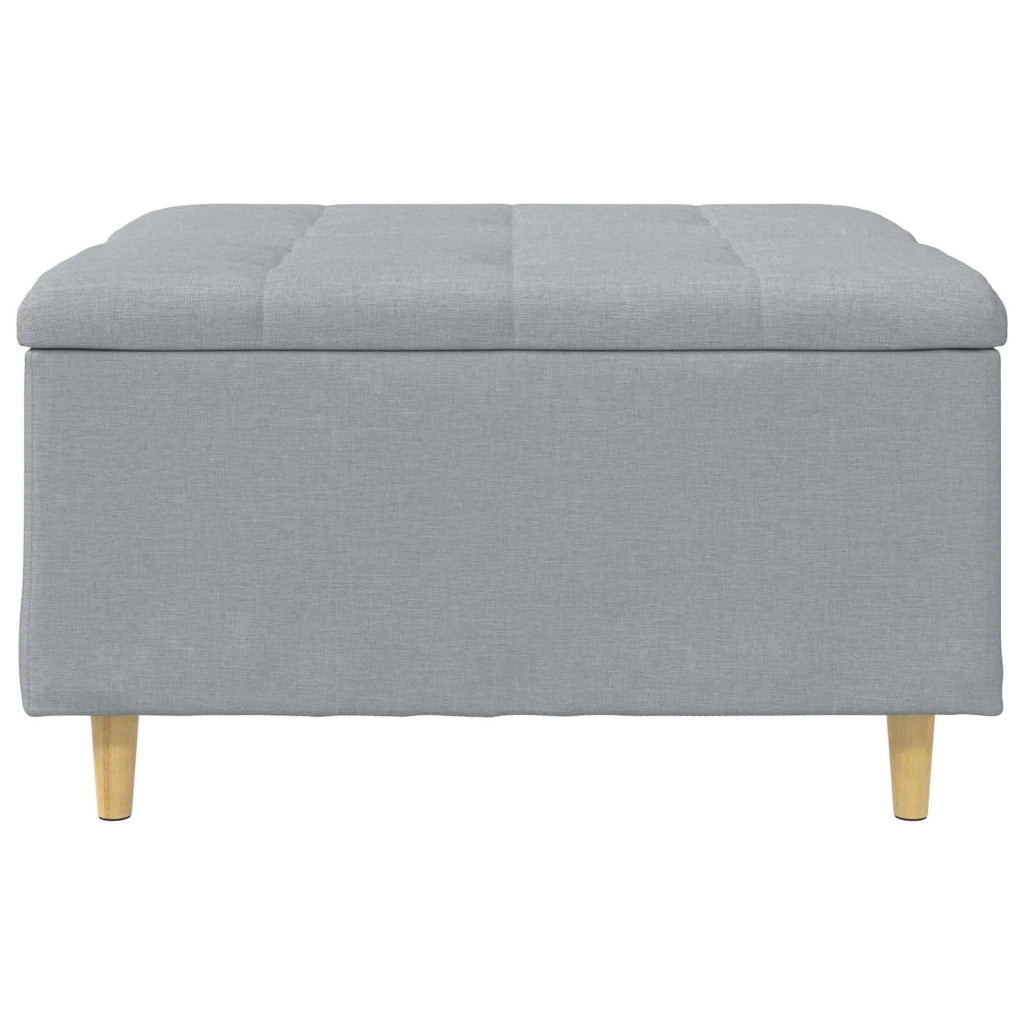 Pouf contenitore Grigio chiaro 80 x 80 x 45 cm Tessuto