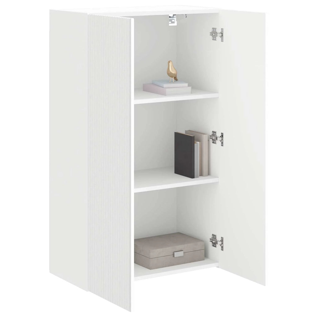 Mobile TV da parete Bianco 59,5 x 31 x 100 cm Legno multistrato 892369