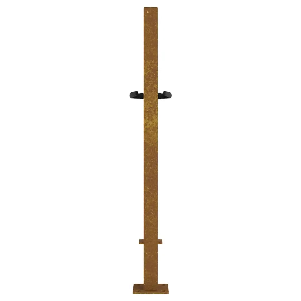 Cancello da giardino 100x75 cm in acciaio Corten design quadrato 153250