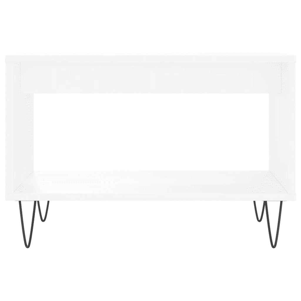 Tavolino da Salotto Bianco 60x50x40 cm in Legno Multistrato 829252