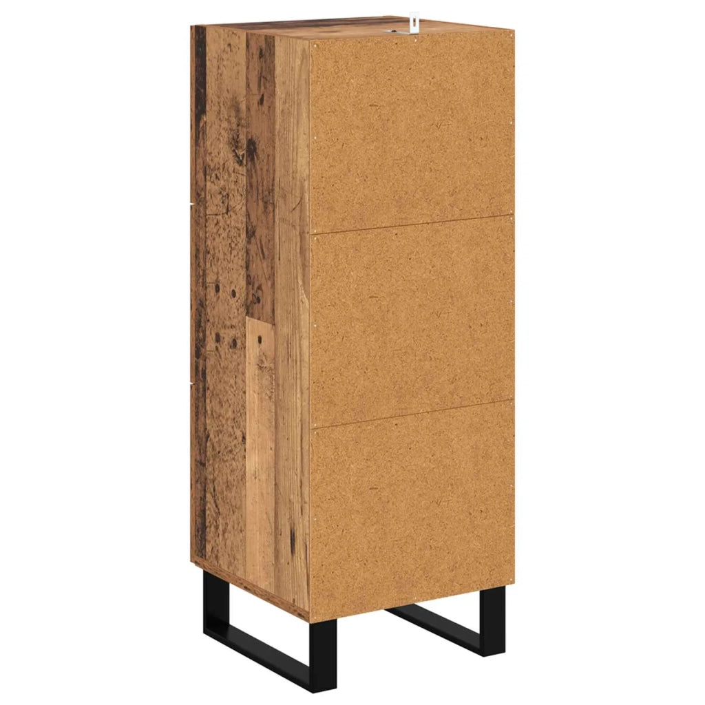 Credenza | Madia | Buffet da pranzo | Armadio da pranzo con cassetto Legno vecchio 34,5 x 34 x 90 cm