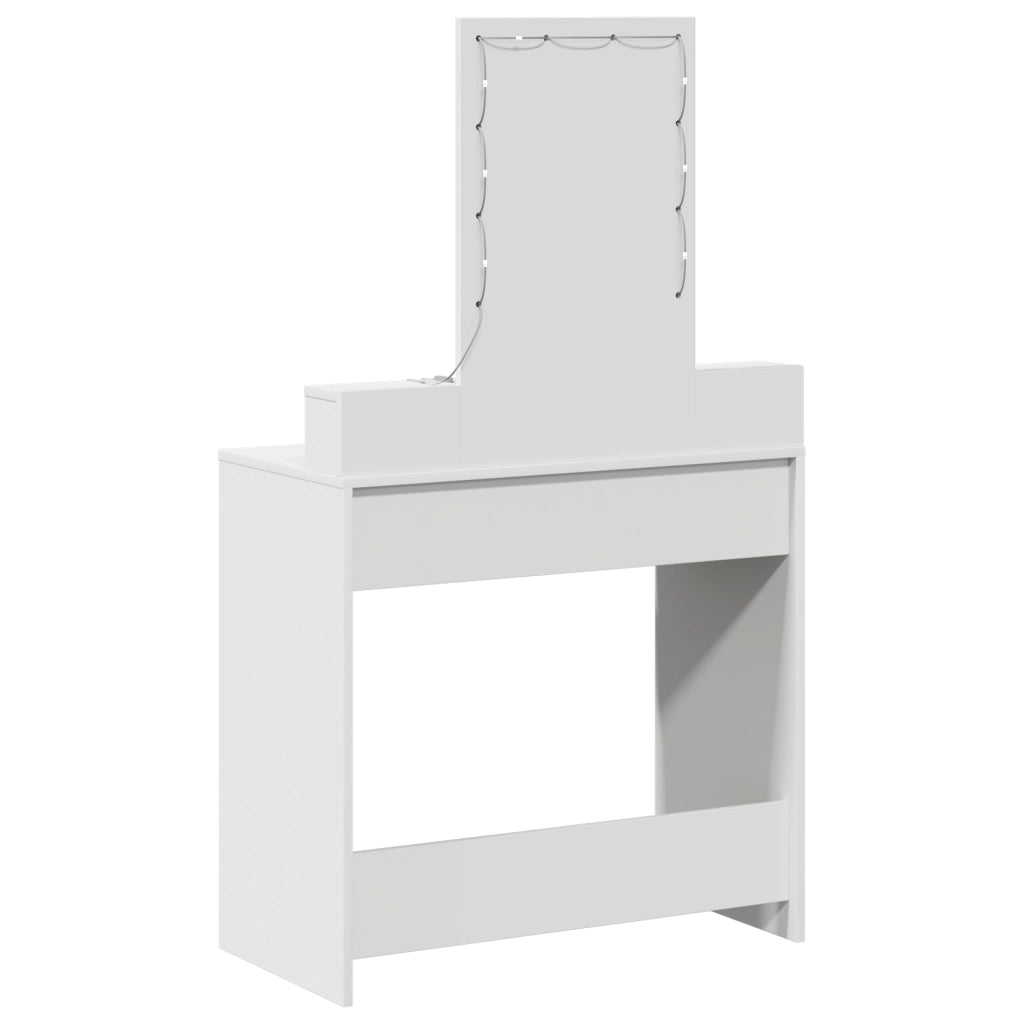 Toeletta  con luci LED bianca 79x41x140 cm