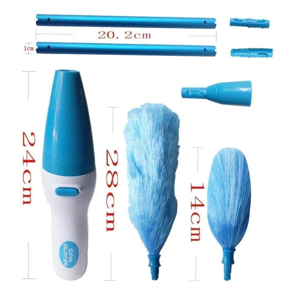 Trade Shop - Spazzola Piumino Togli Polvere A Batterie Rotante 360 Con Setole Elettrostatiche -