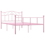 Giroletto-Struttura Letto Rosa in Metallo 160x200 cm