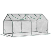 MINI SERRA CON 2 FINESTRE AVVOLGIBILI E COPERTURA PVC ANTI-UV 119X60X60CM