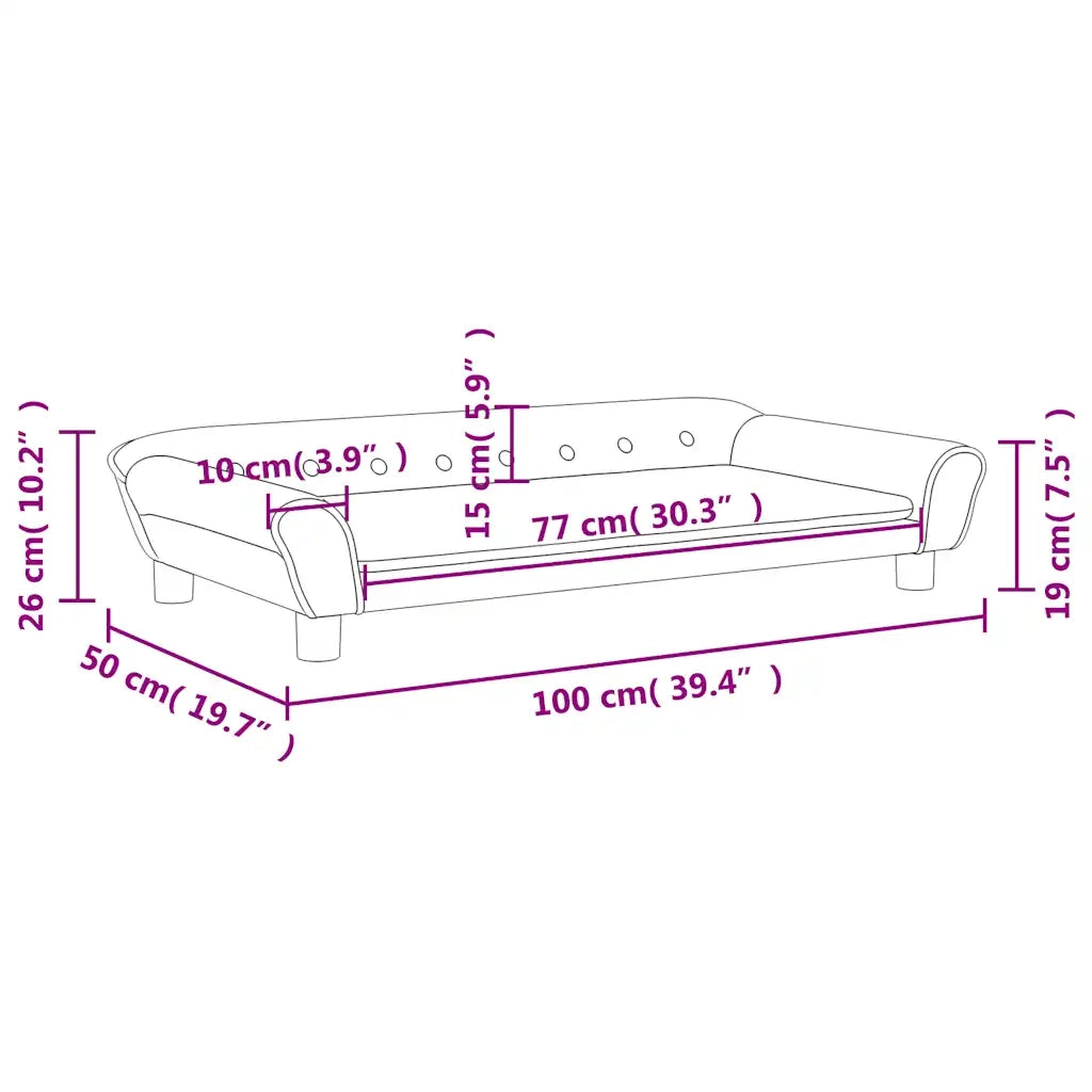 Divano per Bambini Rosa 100x50x26 cm in Velluto 3196396
