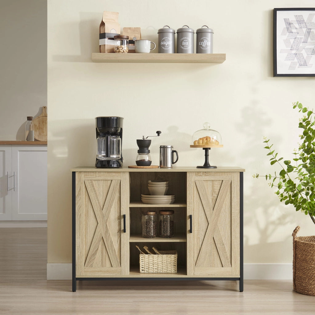 Cassettiera Valora - Rovere Sonoma con struttura in acciaio nero