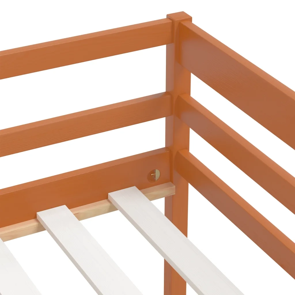 Giroletto senza Materasso-Struttura Letto Ambrato Legno Massello Pino 90x200 cm 882887