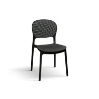 PAZZO DESIGN Sedia Anita Nero set da 4 sedie in Polipropilene