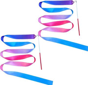 Bande per ginnastica ritmica - Set da 2 bande colorate - Adatto per scuola e gioco a casa - Ideale per ragazze alle feste di compleanno .