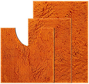 Tappeto Antiscivolo per Bagno - 3 Pezzi - Assorbente Acqua - Lavabile in Lavatrice - Alto Pelo per Comfort - Coperta Bagno