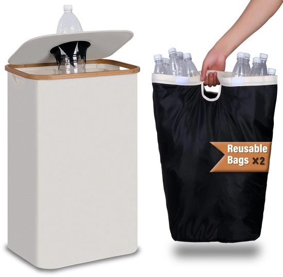 Contenitore statigeld 100L con coperchio, contenitore per conservazione bottiglie con due borse trasportabili