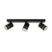 Faretto soffitto moderno 3 luci nero LED 15W Selma Italux