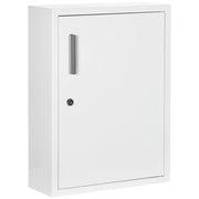 Armadietto da bagno con 3 ripiani e porta a chiave ¨C zephmum ¨C bianco 40x15x53,5 cm