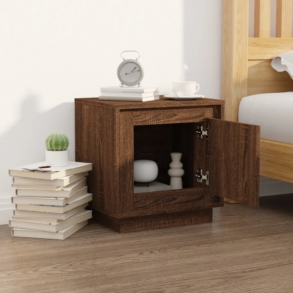 Comodino Rovere Marrone 44x35x45 cm in Legno Multistratocod mxl 79473