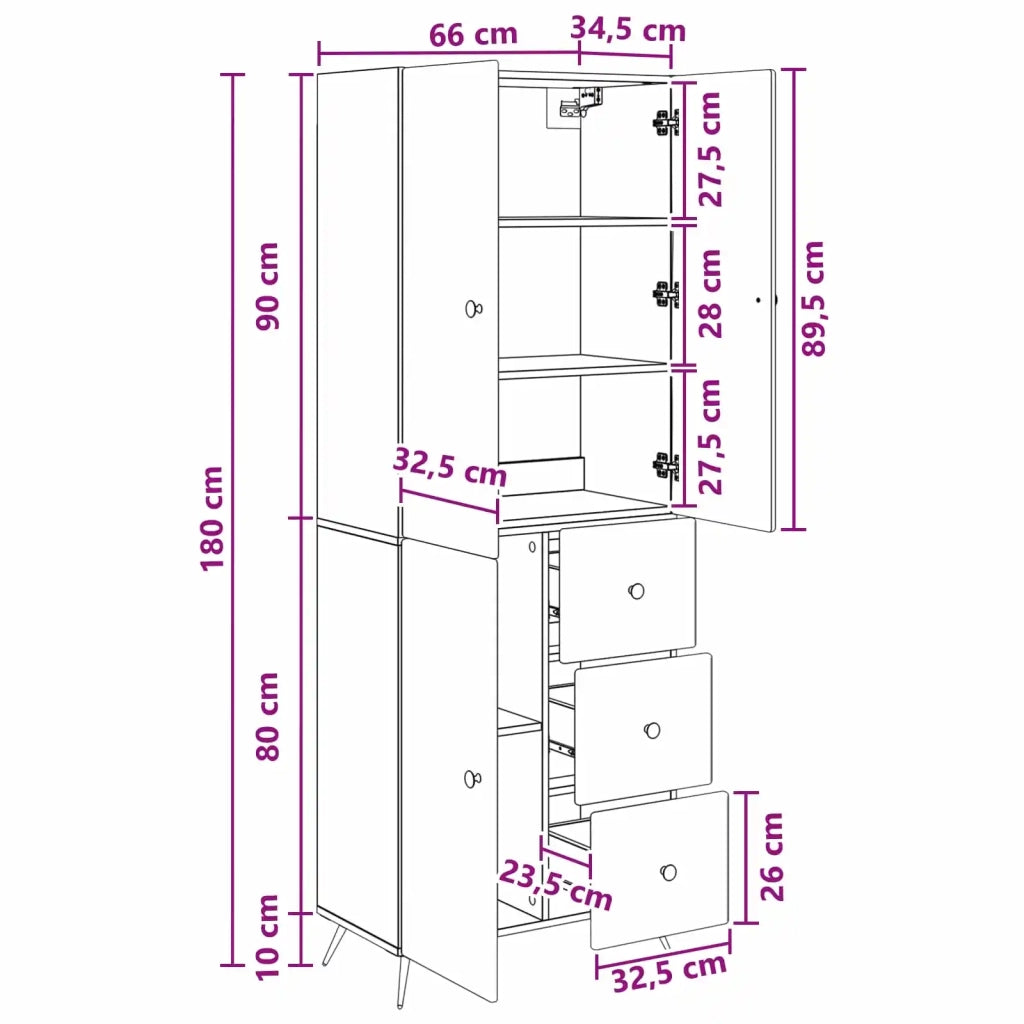 Set di armadi 2 pcs Rovere Sonoma Legno ingegnerizzato 3416900