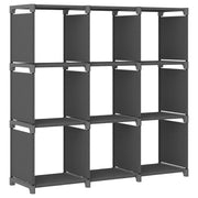 Mensola con 9 Vani a Cubo Grigia 103x30x107,5 cm in Tessuto cod mxl 6086