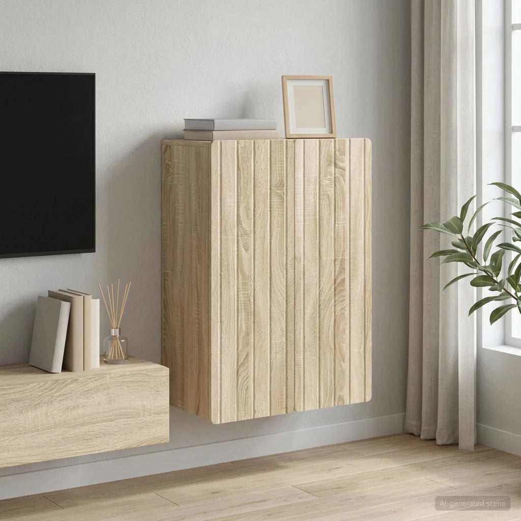 Mobiletto a muro Rovere Sonoma 66 x 34,5 x 92 cm 898227