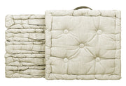 6 Pezzi Cuscini Sedia Quadrati Alti Mattonella Trapuntati 40x40 Cm Altezza 6 Cm Cuscino Spesso Cucina Interno Esterno Coprisedia Cuscino Da Pavimento Con Maniglia  Beige Melange