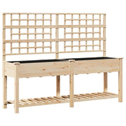 Fioriere | Cassetta per fiori | Vaso da giardino con lo scaffale Beige 203,5 x 54 x 152,5 cm