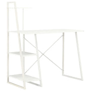 Scrivania da ufficio postazione di lavoro scrivania per computer mobile da studio con ripiano 102 x 50 x 117 cm bianco 02_0023475