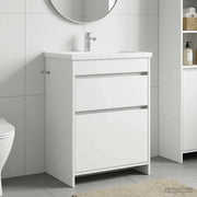 Mobiletto da Bagno Sotto Lavabo Bianco 56 x 37,5 x 81 cm 890728